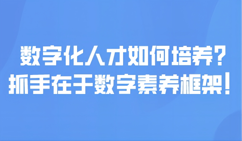 观点 | 数字化人才如何培养?抓手在于数字素养框架!