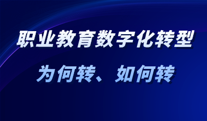 观点 | 职业教育数字化转型:为何转、如何转